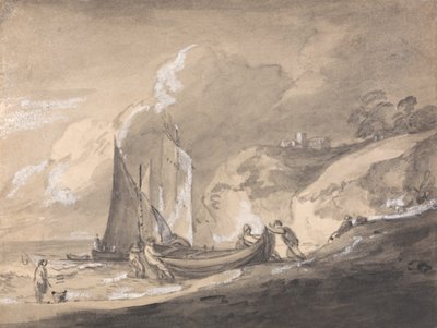Coastal Scene with Figures and Boats by Thomas Gainsborough